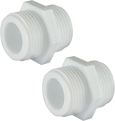 fiXte Washing Machine Dishwasher Inlet Hose Connector 3/4 Inch White Pack of 2