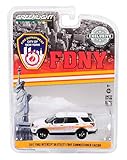 Greenlight 2017 Ford Interceptor Utility White FDNY (Official Fire Department City of New York) Commissioner Liaison \Hobby Exclusive\ 1/64 Diecast Model Car