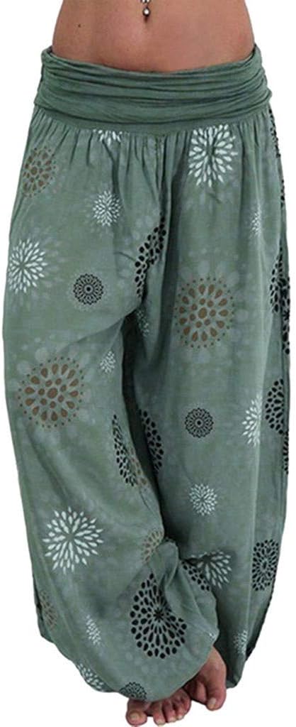 Juesi Women's Plus Size Pants, Casual Elastic Waist Yoga Baggy Trousers
