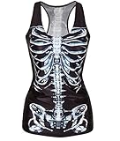Hot Fashion Women Corpse Bride Printed Sleeveless T Shirt Vest Tank Tops
