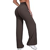 VOYJOY Straight Leggings Bottoms Wide Leg Pants for Women 29"/ 31.5"/33"/35" High Waist Stretch Casual Sweatpants
