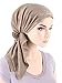 The Bella Scarf Chemo Turban Head Scarves Pre-Tied Bandana for Cancer Plisse Champagne Beige
