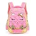Efree Cute Cat Face Bow Diamond Bling Waterproof Pink School Backpack Girls Book Bag