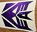 Transformers Chrome Purple Decepticon Logo Vinyl Decal