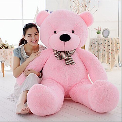 MorisMos Giant Huge Cuddly Stuffed Animals Plush Teddy Bear Toy Doll for Girlfriend Pink 160CM
