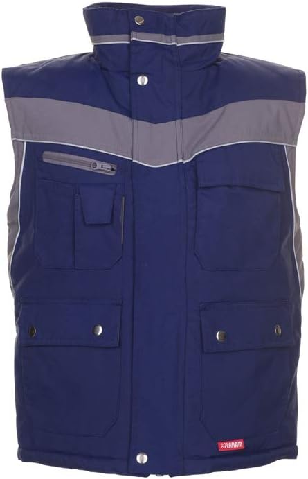 Planam 2582040 Size X-Small "Plaline" Winter Vest - Navy/Zinc, XS