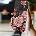 RabeMall Samsung Galaxy S9 Case Unique Pretty Flowers for Girls/Women Anti-Fingerprint Three Layer High Impact Resistant Hybrid Shockproof Protective Cover,Floral Black