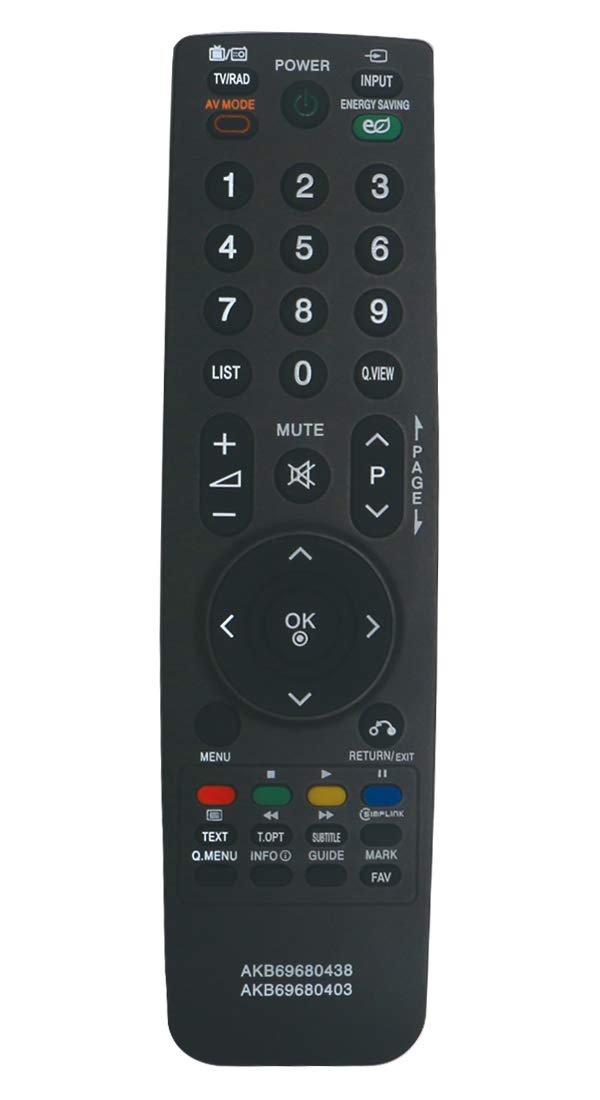 ALLIMITY AKB 69680438 69680403 Remote Control Replace fit for LG LCD TV 42PQ3500 42PQ3500AEU 42PQ6000 42PQ6500 42PT350 42PW450 42PX3DCV 42PX3RV 42PX3RVA 42PX3RVB 42PX4D 42PX4DV 42PX4DVA