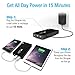 UNU Ultrapak Tour 10000mAH Portable Charger (Black) - 2 USB Port External Battery Pack 8X Fast Charging Power Bank for iPhone 6, iPhone 6 Plus, 5S 4S, Samsung Galaxy S6, S5 and other Android Phone