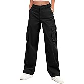 Gracyoga Cargo Pants for Women High Waisted Wide Leg Casual Pants Y2k Streetwear Trousers with 6 Pockets