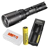 Nitecore Premium High Power Bundle SRT7GT 1000 Lumen Smart Ring Tactical Flashlight - 3500mAH Rechargeable Battery, UM10 USB Charger and LumenTac Battery Organizer