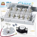 279838 & 279816 Dryer Heating Element With Dryer Thermal Cut-Off Kit by Blue Stars - Exact Fit for Whirlpool & Kenmore Dryers - Replaces 279837 279838VP AP3094254 3399848 AP3094244