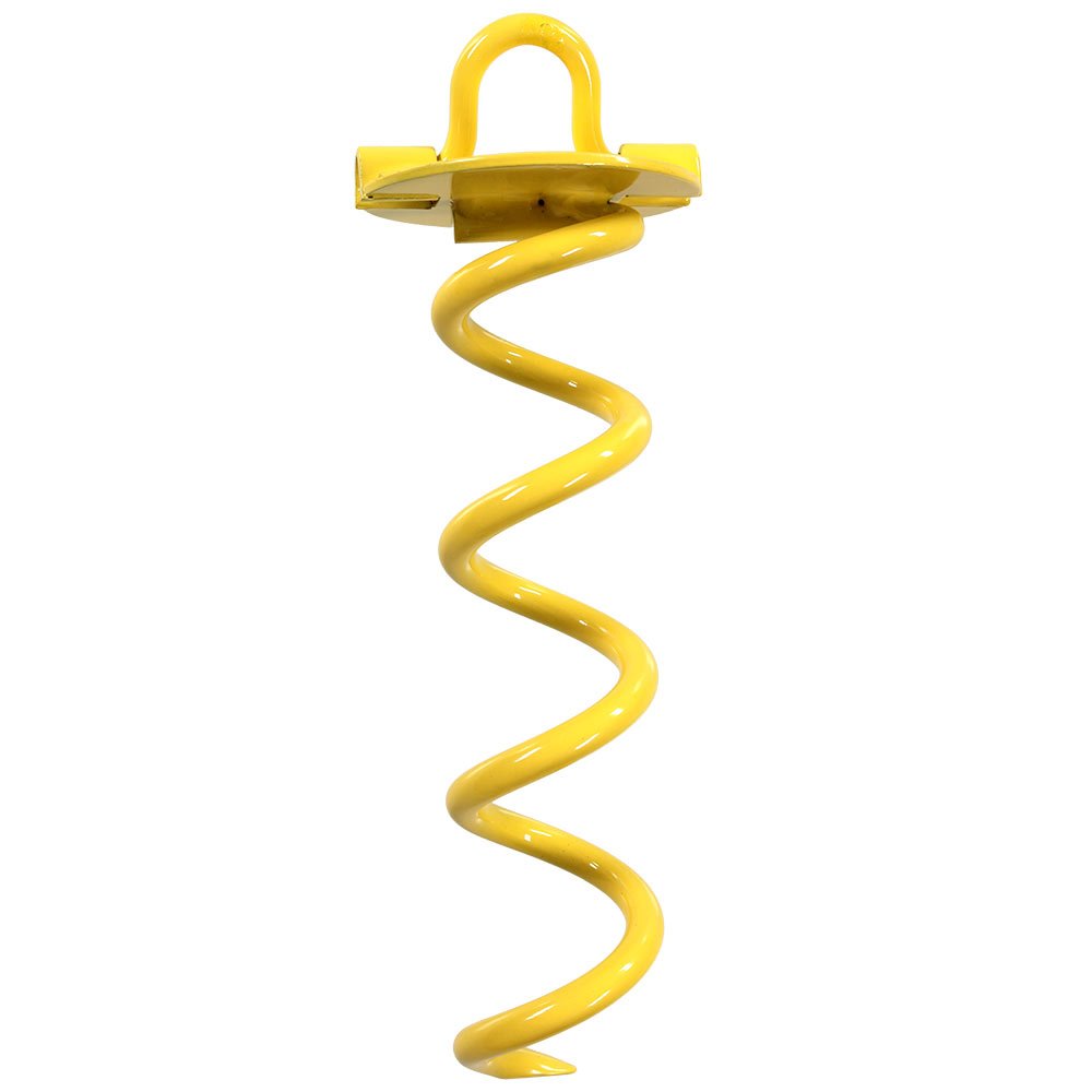 Sunnydaze 10Inch Spiral Ground Anchor with Folding Ring Outdoor