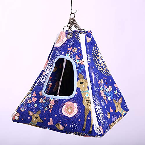 Double Used Small Animal Hamster Hammock Bed Cage House, Ferret Hammocks Bed Pad Mat for Squirrels, Chinchillas, Turtles, Guinea-Pig, Rat, Small Animals Cage Toy Accessories - Thumbnail 2
