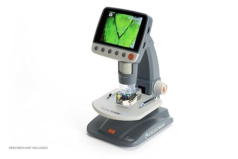 Celestron Infiniview LCD-Mikroskop (8,9 cm (3,5 Zoll) TFT-LCD-Display, 5 Megapixel Sensor, 4x bis 160x Vergrößerung, USB 2.0)