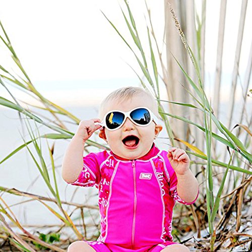 Kidz Banz Retro Banz Oval Kidz Sunglasses, Arctic White, 2-5 Years