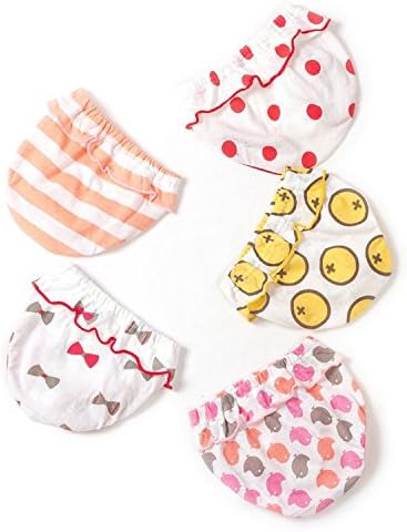 Jomin Baby Girl's Cotton Toilet Potty Training Pants 5 Pack of Lace Cloth Diaper Underpants (Small)