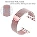 LuxHut Iwatch 38mm 40mm Compatible Magnetic Women's mesh Bracelet Rose Gold Series 1,2,3,4,5