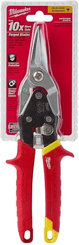 Milwaukee 48-22-4530 Aviation Snips Straight Cut Metal Shears Red view 2