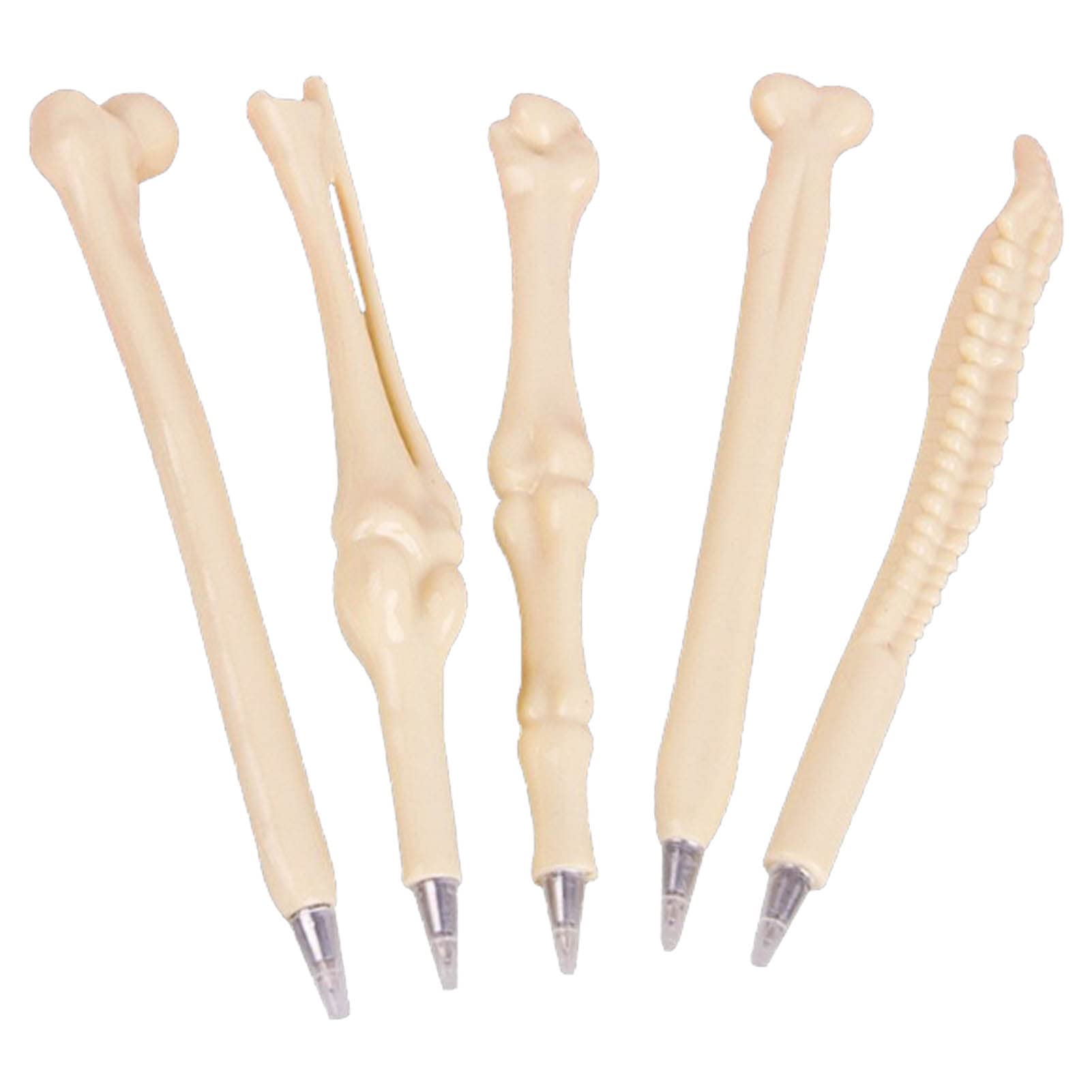 Greensen 5 Pcs Bone Shape Ballpoint Pens Bone Ballpiont Pens Funny Ballpoint Pens for Friends Doctor Nurse or Student