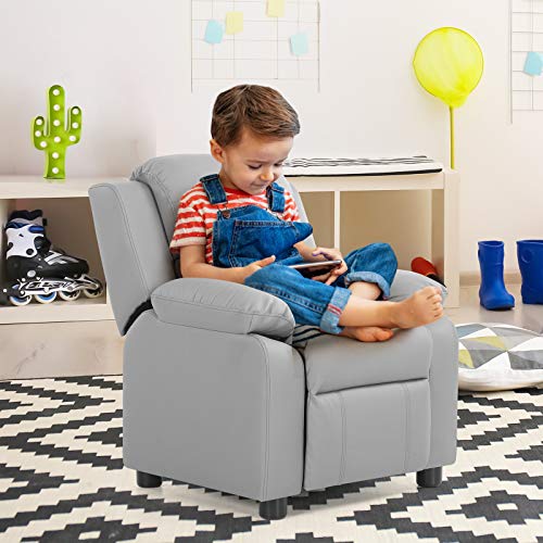 HONEY JOY Kids Recliner, 2in1 Toddler Lounge Chair with Armrest