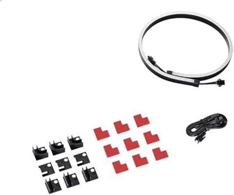 KLOP256 ARGB Tira de luz LED RGB de 550 mm, 3 pines, 5 V, carcasa de ordenador para ordenador, tira de iluminación