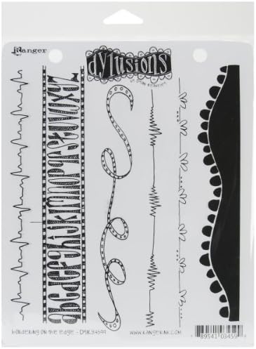 Brand New Dyan Reaveley's Dylusions Cling Stamp Collections 8.5""X7""-Bordering On The Edge Brand New