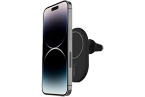 Belkin MagSafe-Compatible Magnetic Wireless Car Charger 10W - Wireless Charger, Magnetic Car Vent Phone Mount for iPhone 17, iPhone 16, 15, & 14 Series, Pixel 10 (Power Supply NOT Included) - Black
