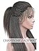Chantiche Natural Looking Italian Yaki Glueless Full Lace Wigs with Baby Hair for Black Women Best Brazilian Remy Human Hair Wig Light Brown Lace 130 Density 16inch #1B