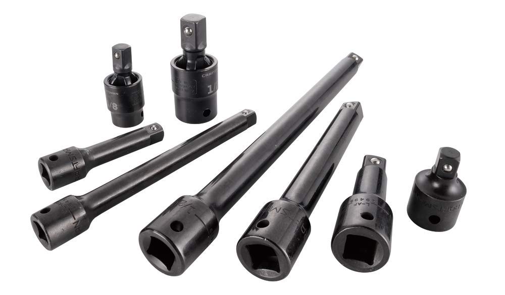 Photo 1 of CRAFTSMAN Impact Socket Extension Set/Socket Adapter Set, Pinless, 8-Piece (CMMT99279)