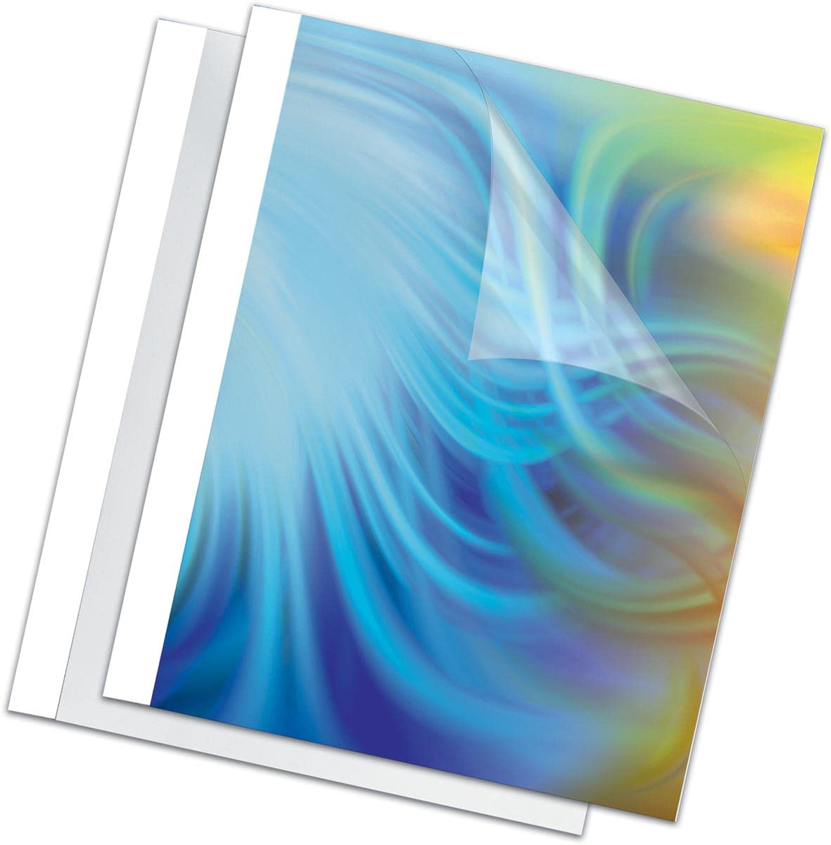 Fellowes 4mm Thermal Binding Covers - 33-43 Sheet Capacity - Pack of 100 White Thermal Binding Covers