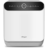 Countertop Dishwasher, Aikoper Compact Portable Dishwasher with 6L Built-in Water Tank & Water Hose Inlet, Mini…