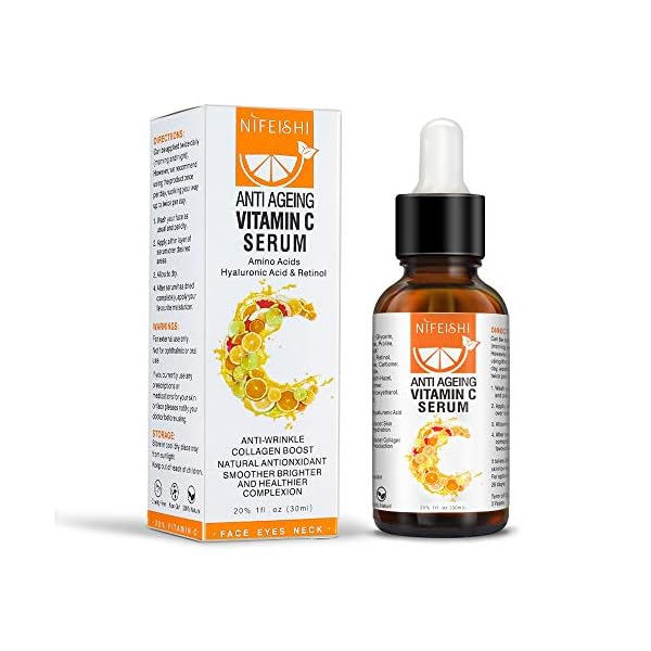 Vitamin C Serum for Face with Hyaluronic Acid & Retinol Natural Anti-Aging & Anti Wrinkle Facial Serum Hydrate and…