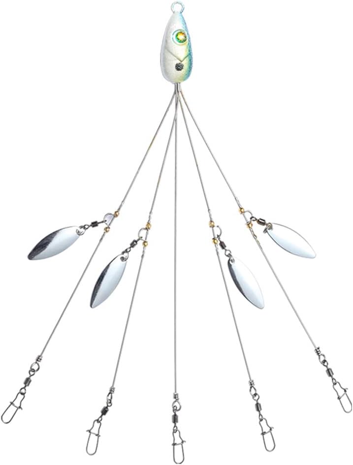 Corki 5 Arms Alabama Umbrella Rig Fishing Lure Bait Rigs with Barrel Swivels for Bass Lures : Sports & Outdoors