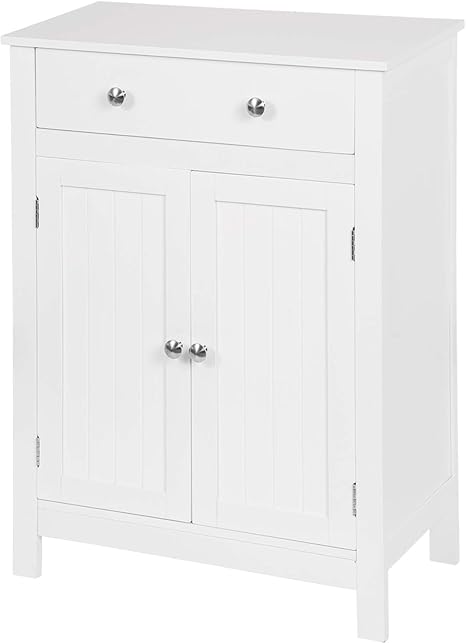 Eugad 0128wy Badschrank Badzimmerschrank Kuchenschrank Beistellschrank Kommode In Schlafzimmer Flur Aus Mdf Mit Verstellbare Regalebene Weiss 60x30x80cm Amazon De Kuche Haushalt
