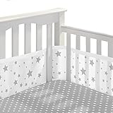 BreathableBaby 3pc Classic Crib Bedding Set - Star Light White and Gray