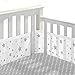 BreathableBaby 3pc Classic Crib Bedding Set - Star Light White and Gray
