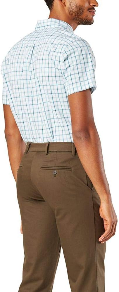 Dockers Men's Short-Sleeve Button-Down Comfort Flex Shirt-Plaid at  Men’s Clothing store