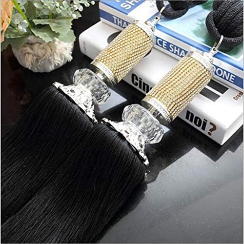 NOMIMAS 2Pcs/Set Luxury Spinning Crystal Curtain Clips Diamond Hanging Ball Curtain Tassel Tieback Curtain Accessories