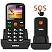 Unlocked Cell Phone, UNIWA V708 Senior Cell Phone Elderly Kids Old Man GSM Mobile Phone Dual SIM Big Button 1.77 Inch Screen Large Digital Emergency Phone with FM Radio & SOS Emergency Button & Torch