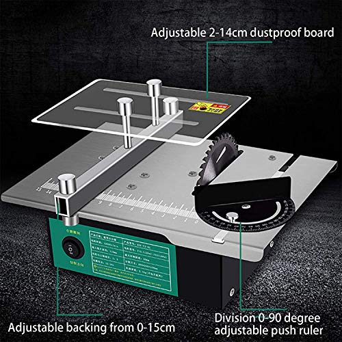 Mini Tischkreissäge Dicke 40mm Präzision Tragbare elektrische Tischsägen mit staubdicht für DIY manuelles Modell, Metall… – Bild 5