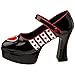 Funtasma by Pleaser Women's Halloween QUEEN-55,Black-White-Red Patent,11 M