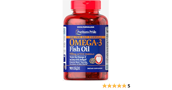 Puritan's Pride One Per Day Omega-3 Fish Oil 1360 mg (950 mg Active Omega-3)  - 90 Rapid Release SoftGels : Buy Online at Best Price in KSA - Souq is now  Amazon.sa: Health