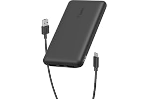 Belkin Portable Charger - 15W 3 Port Power Bank Battery Pack with 10000mAh Battery - Fast Charging for iPhone, Samsung Phone, More - USB C to USB A Cable Included