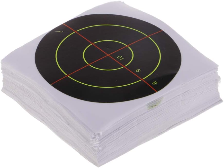 Perfeclan 100pcs Shooting Paper Target 3'' Splatter and Adhesive Sticker Target for Training Practice