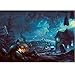 MaxFox Halloween 5D Diamond Painting DIY Rhinestone Embroidery Cross Stitch for Home Living Room Decoration (E)