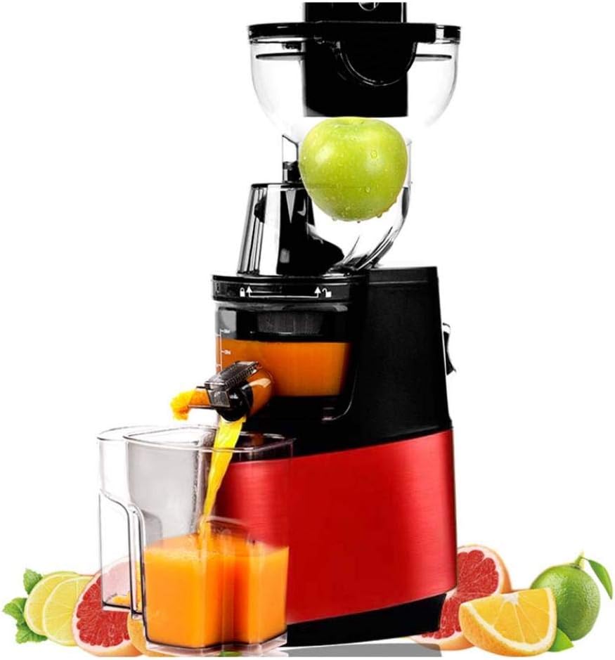 HEAOJ Juicer 250W Powerful 90Mm Large Diameter Wide Mouth Fruit Nutrition Slow Juicer Fruit Vegetable Tools Multifunctional Fruit Squeezer Red 220V
