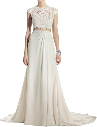 boat neck open back wedding dress