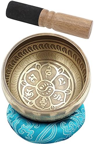 4.3" Yoga Singing Bowl Set, Man-made Tibetan Spiritual healing Meditation Bowl Set from Nepal~Perfect Yoga Gift