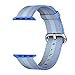 Smart Watch Band, Uitee Newest Woven Nylon Band for Apple Watch Series 42mm 1 & 2, Comfortably Light With Fabric-Like Feel Wrist Strap Replacement with Classic Buckle (Tahoe Blue Woven Nylon)